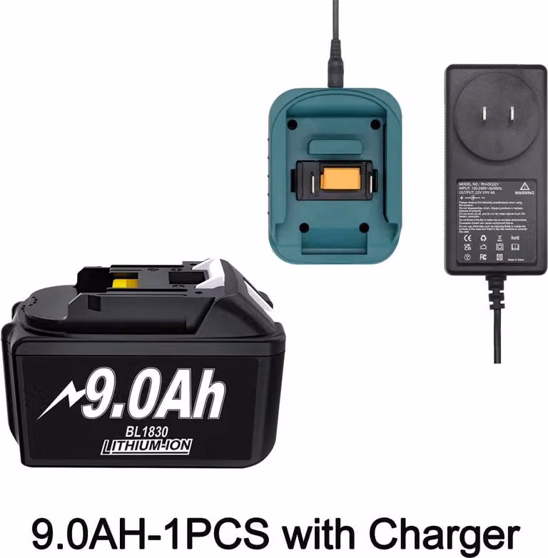 Batteria di ricambio compatibile con Makita LXT 18V, Li-Ion 18650, arancione, adatta per BL1830/BL1860/BL1890/LXT400