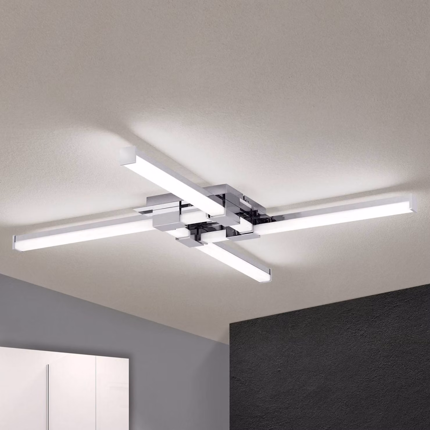 ORION Plafoniera Argo, Cromo / Argento, Bagno, Metallo, Moderno, Plafoniera