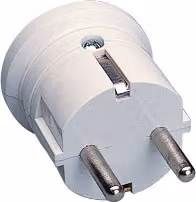 Spina elettrica Scame 16A 2P+T standard tedesco per cavo assiale bianca PP0407R