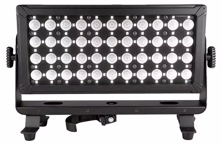 Fari esterni, controllo DMX512, tecnologia LED RGBW, con luce ausiliaria, 2 pezzi