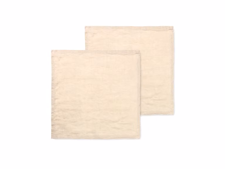 Set di 2 tovaglioli in lino - Naturale