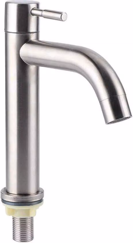 Rubinetto semplice per lavabo a acqua fredda, cromato