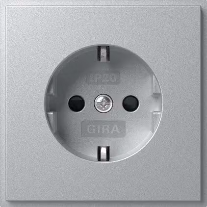 Presa SCHUKO Gira SP (IP20) Gira TX_44 F in alluminio 445365