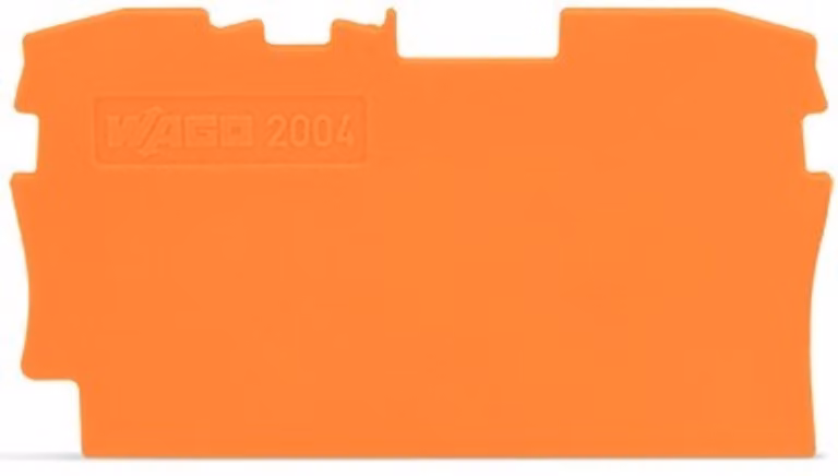 Piastra terminale e intermedia Wago, spessore 1 mm, arancione, 1 pz.