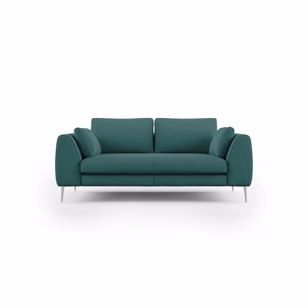 Divano moderno Plano Divani.Store in microfibra tecnica smacchiabile colore petrolio L: 196 cm – 2