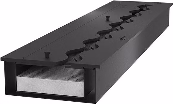 Bruciatore a bioetanolo da incasso OUTINFIRE Mod. SLIM BLACK BURNER - 1200 colore nero