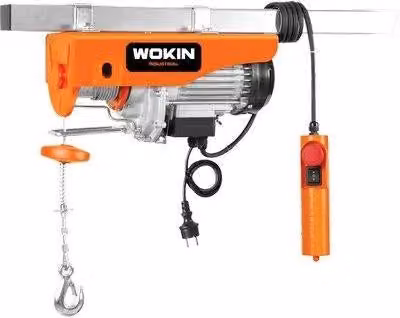 Paranco Elettrico Wokin 73800 Arancione con Cavo da 12 m e Capacità 250-500 kg