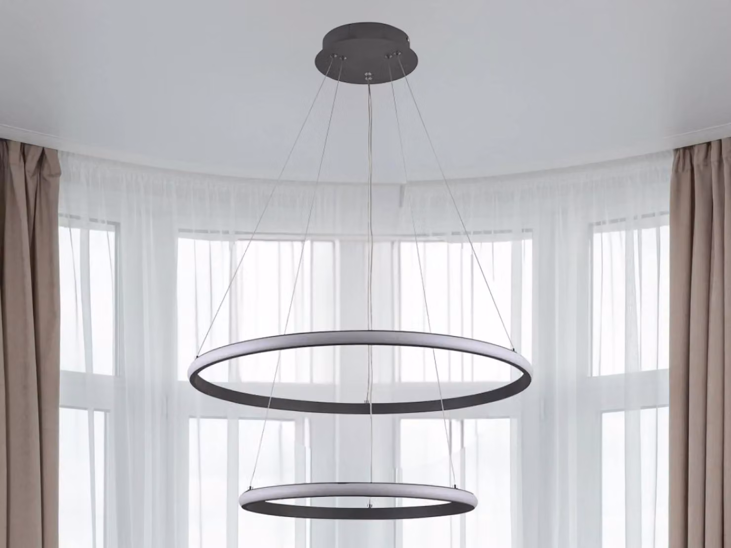 Lampada a sospensione a LED con telecomando, 75W
