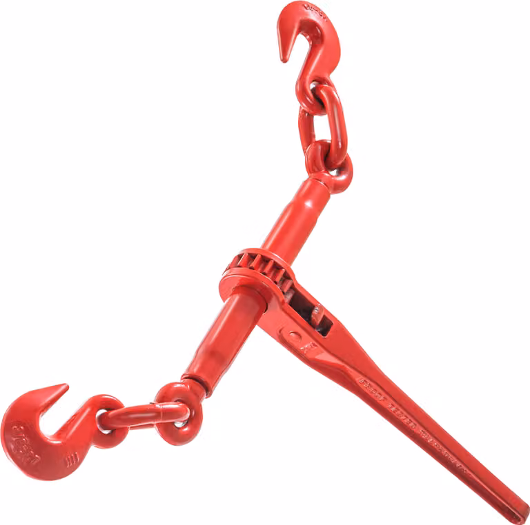 SucceBuy 9,215 lbs 3/8" - 1/2" cravatta a cricchetto con gancio G70, lunghezza regolabile per catene di grado 70-80, fissaggio e trasporto, confezione da 2, rosso