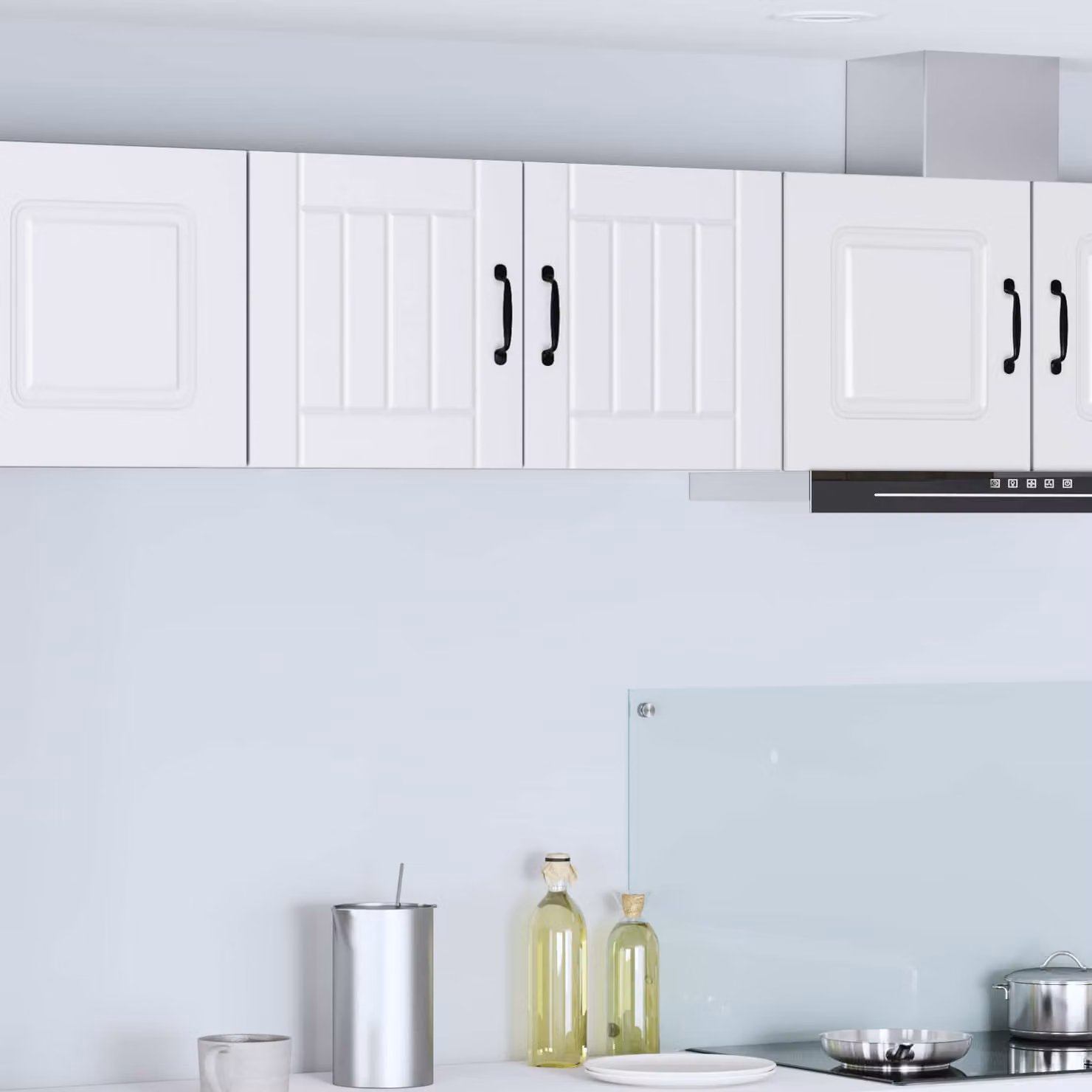 Armadietto a muro moderno vidaXL LUCCA bianco con ante a battente e ripiani interni per cucina L 40 cm, P 31 cm, H 40 cm