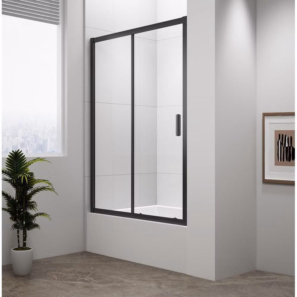 Porta doccia DEEP BLACK 1200x1650mm, vetro trasparente