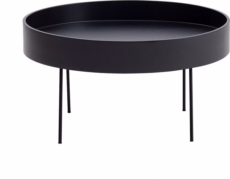 Skye Decor, tavolino di alta qualità, antracite, 80 x 47 x 80 cm | 100% MDF con gambe in metallo, portata: 10 kg | Stile moderno e industriale per la tua casa.