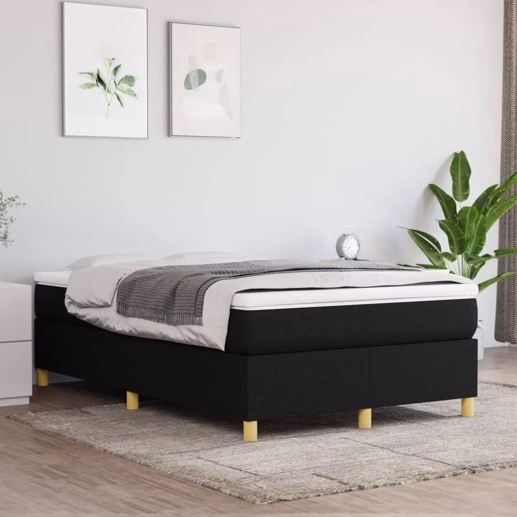Maison Exclusive - Struttura Letto a Rete a Molle Nero 120x200 cm Tessuto