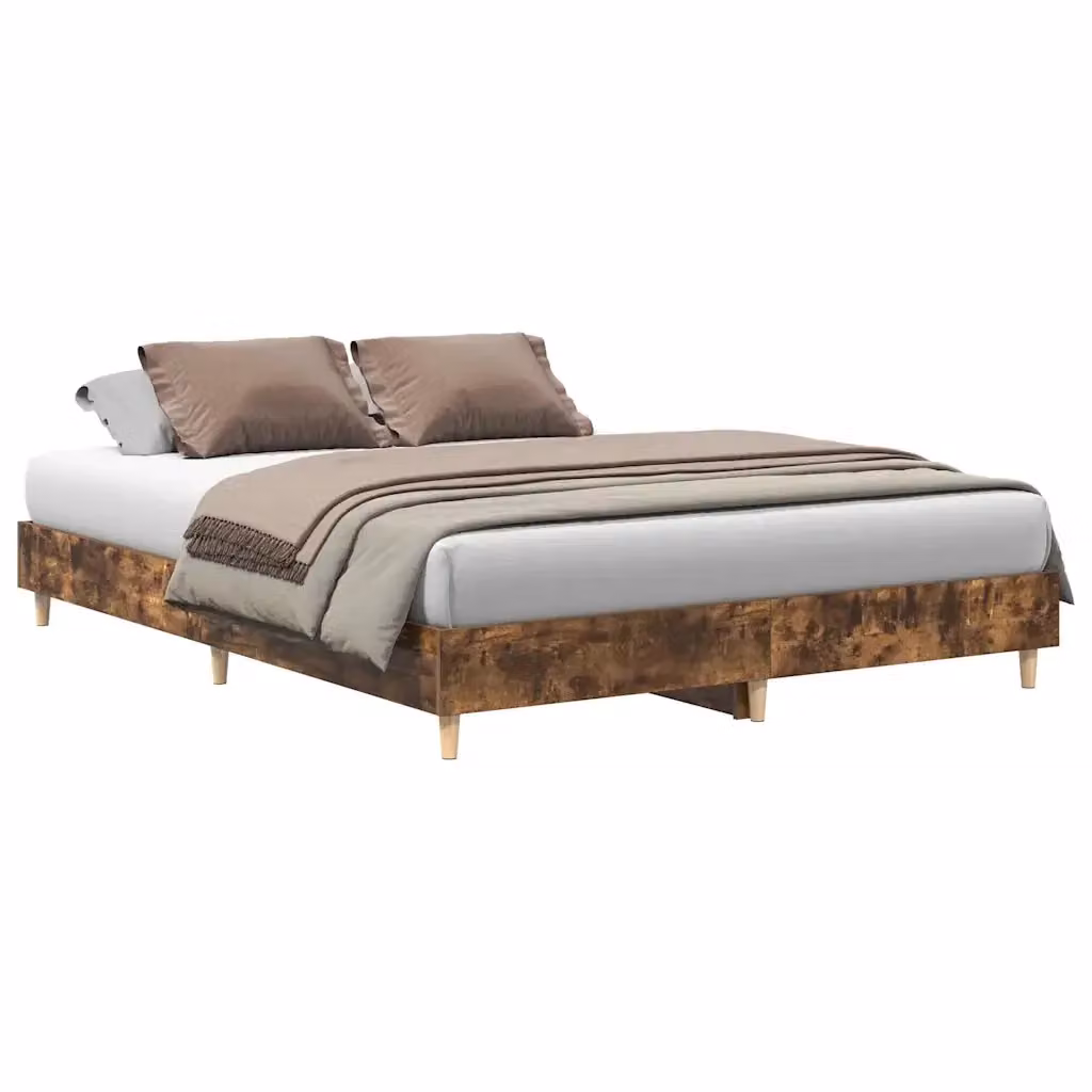 Giroletto senza materasso vidaXL in legno e materiali compositi, colore marrone, L/P/H: 200 x 150 x 25 cm – 2