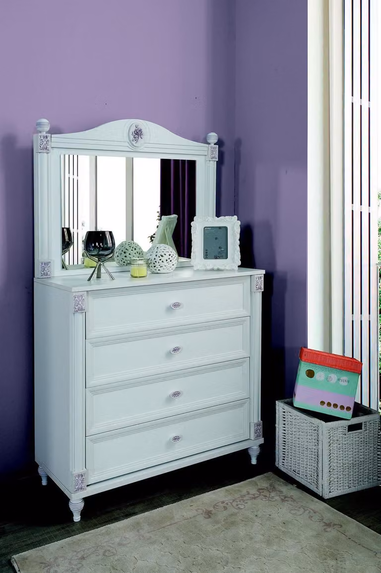 Kinderzimmer Modern Kommode mit Spiegel mit Schubladen Möbel Designer Zimmer