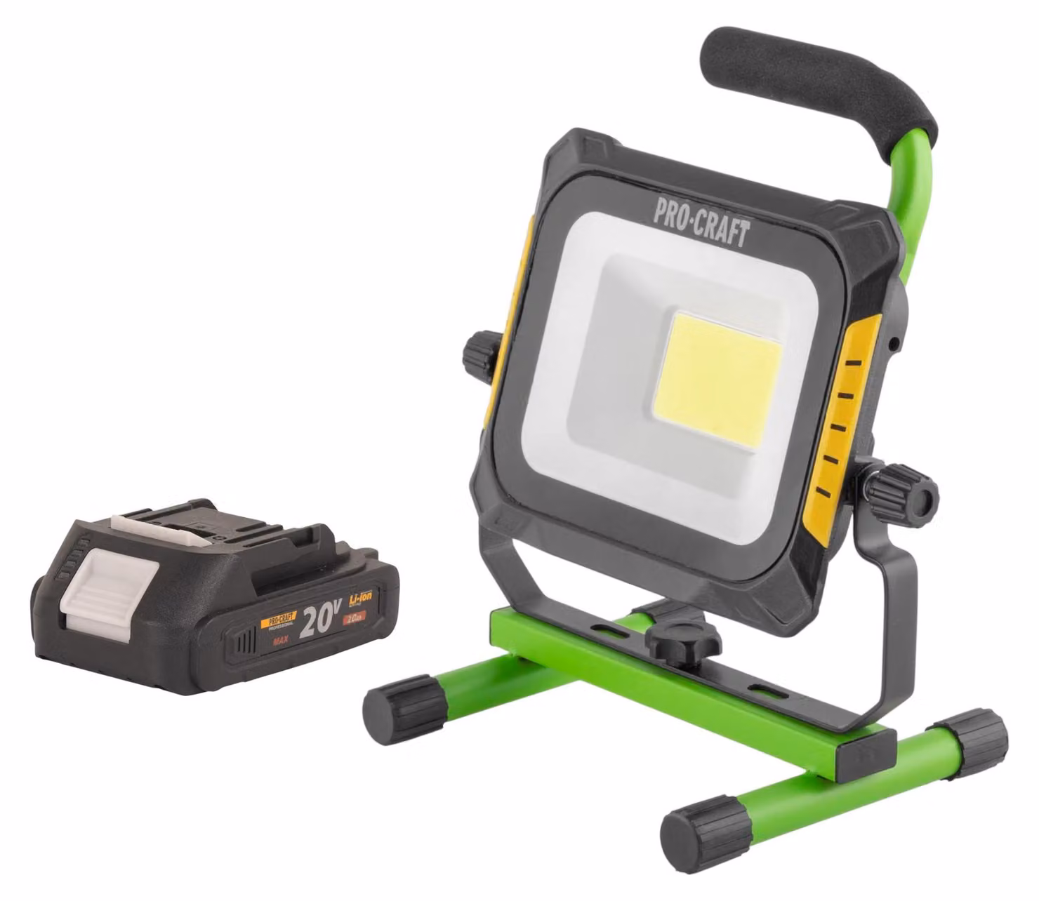 Procraft LP20 Faretto LED a batteria 20 V IP 20 + 1x batteria 2,0 Ah - senza caricabatterie
