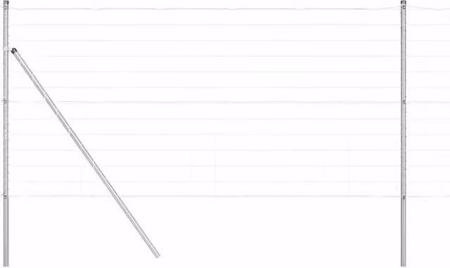 Recinzione da giardino DESIGN IN in acciaio e PVC rivestito argento, L: 25 m, H: 1,2 m – 1