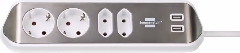 Brennenstuhl 1153590420 Brennenstuhl estilo Eckstedoleiste 4-fach weiß