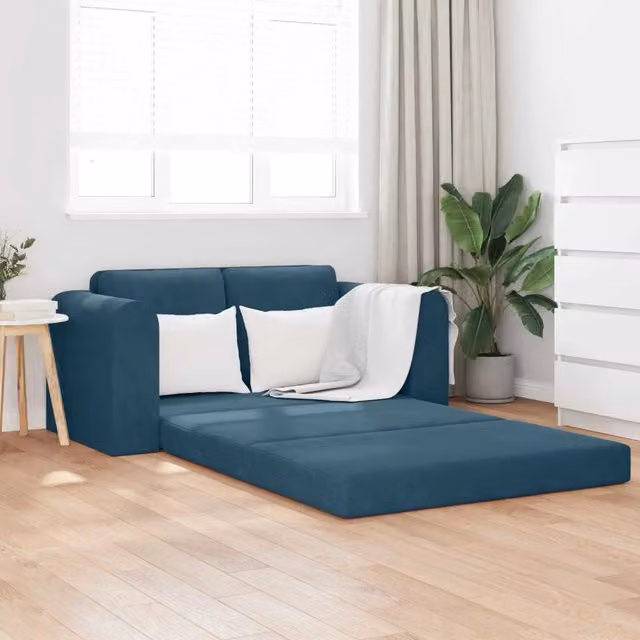 Divano letto Blu 148 x 71 x 83 cm Velluto 4106683