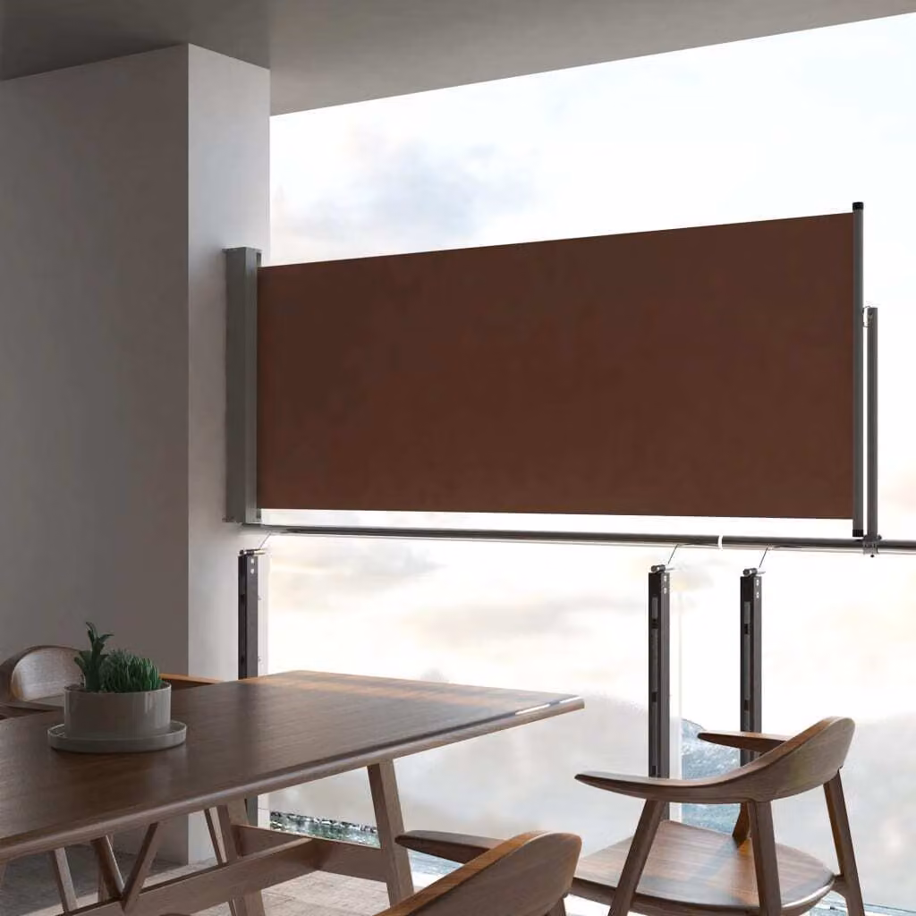 Maison Exclusive - Tenda da sole laterale estensibile, 100x300 cm, color marrone