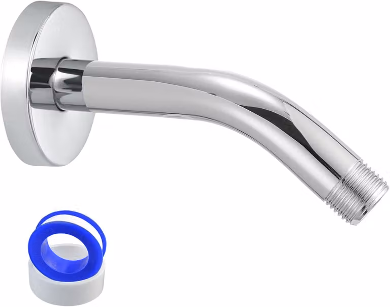 Supporto per doccetta da 15 cm in acciaio inossidabile massiccio, da montare a parete, con flangia, per doccette fisse