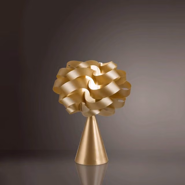 Lampada da scrivania moderna Cloud Polilux Linea Zero Gold/Brass con 1 luce E14
