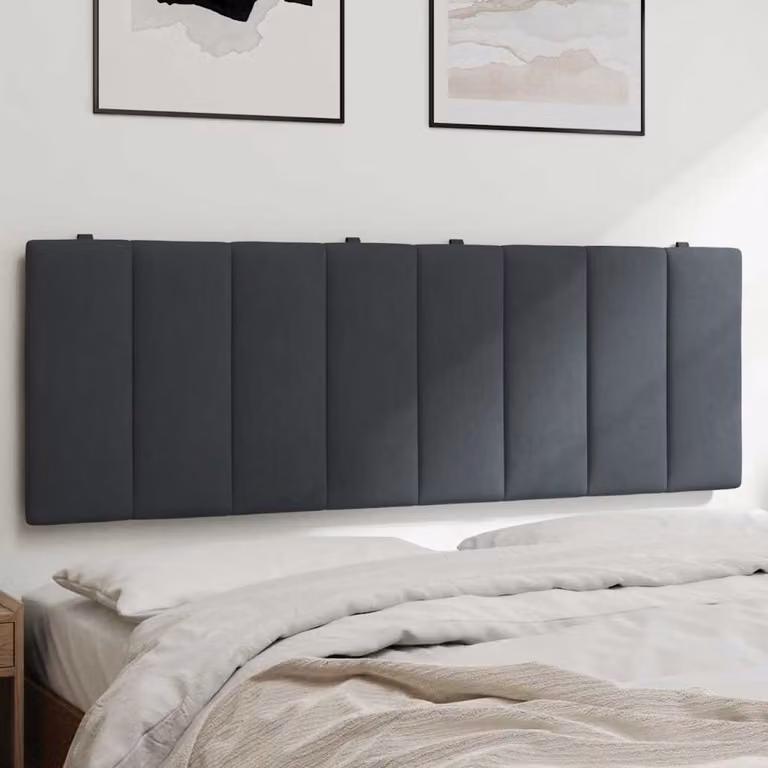 vidaXL Cuscino Testiera Hanko Grigio in Velluto L: 140 cm