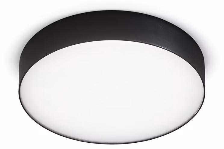 Plafoniera GPL272C in alluminio nero opaco 30W LED integrato 3000K luce calda - Gealuce Design Moderno per Illuminazione Interni