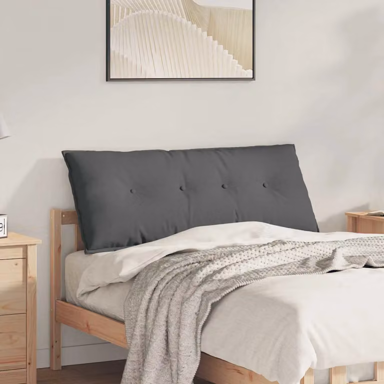 Cuscino per schiena vidaXL Grigio con rivestimento in poliestere L 120 cm x P 19 cm x H 50 cm