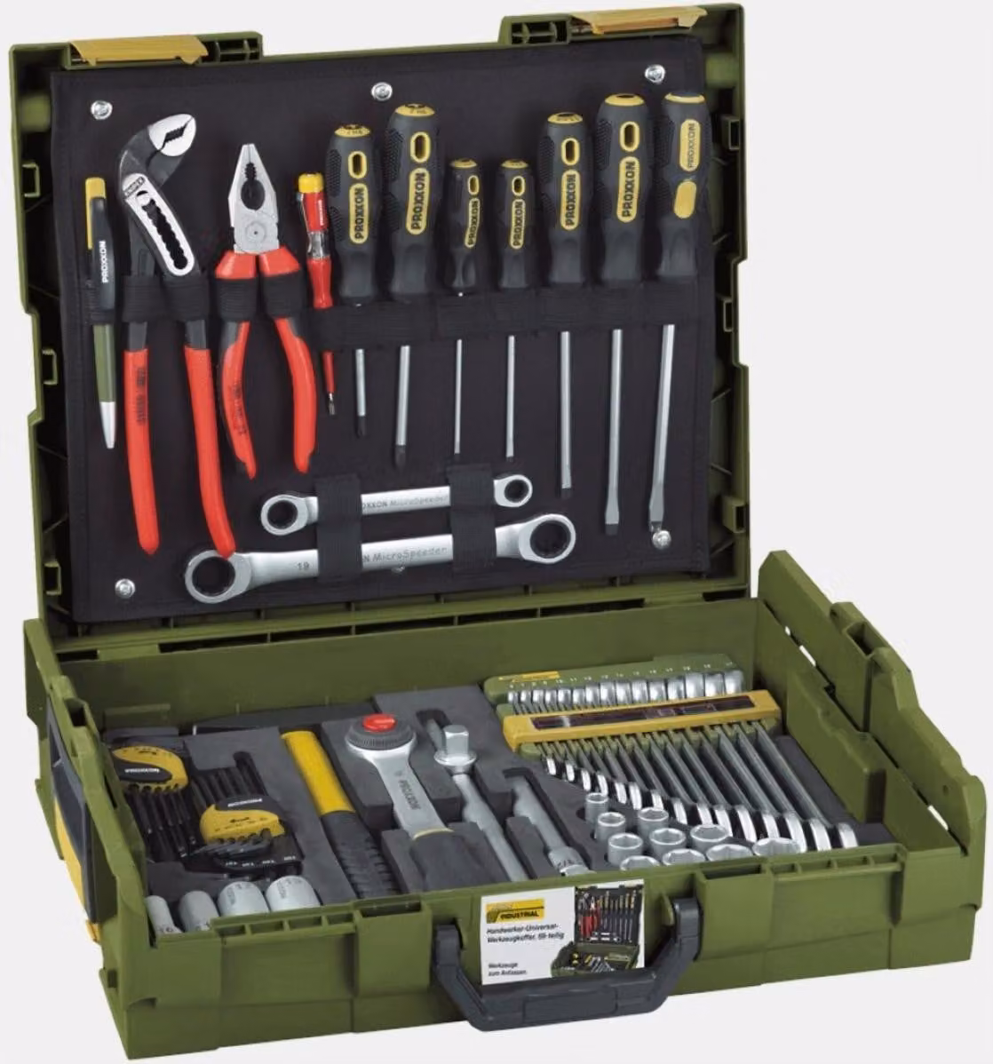 Proxxon Handwerker-Universal-Werkzeugkoffer, L-BOXX-System L 102, 69-teilig