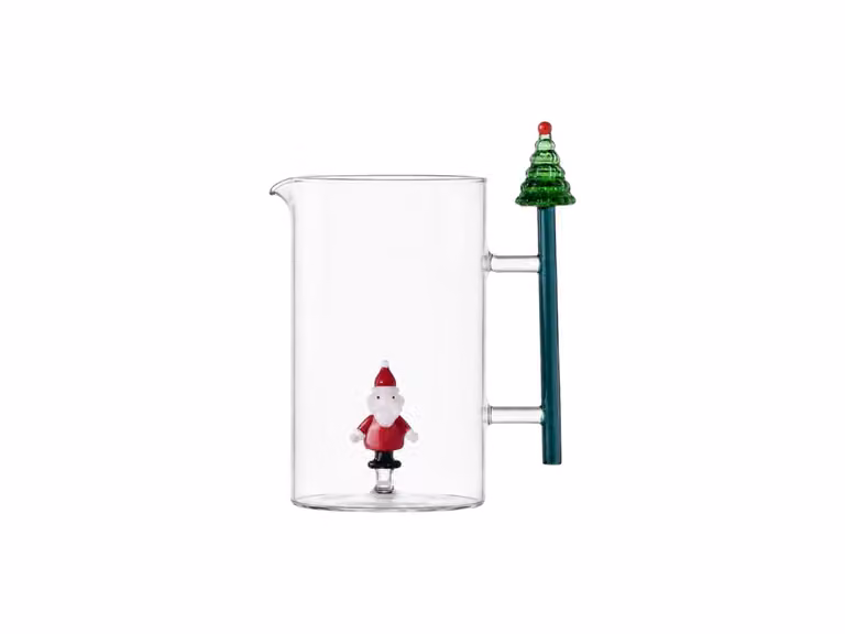 Christmas Tales Caraffa Con Manico ad Albero di Natale e Babbo Natale