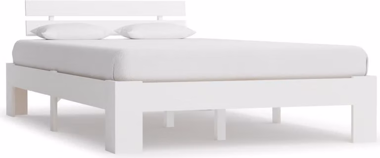The Living Store Letto in legno massiccio di pino bianco 140x200 cm