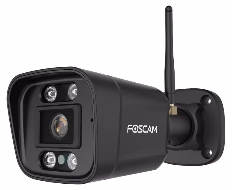 Telecamera IP WiFi esterna 5 MP QHD con faro e sirena - Telecamera di sorveglianza 3K - Nero - Visione notturna 20 m - IP66 - Audio bidirezionale