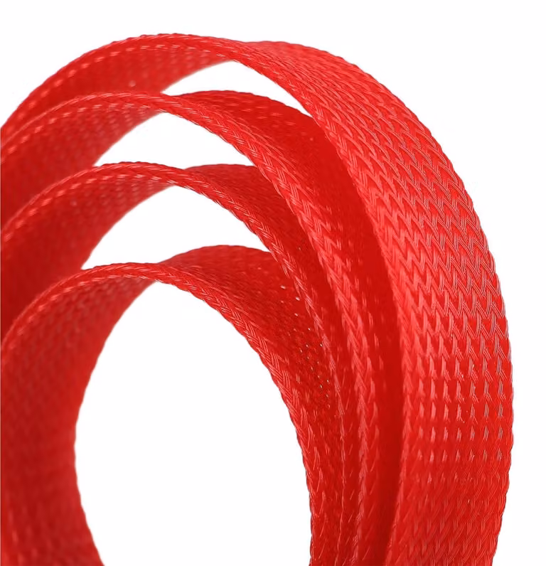 Tubo flessibile intrecciato, 10 metri, rosso, ignifugo