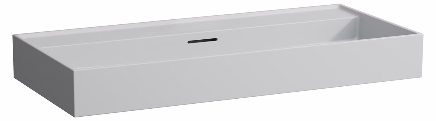 LAUFEN Kartell lavabo à encastrer, sans trou pour robinet, avec trop-plein, 1000x460mm, H8103377591091, H8103377591091