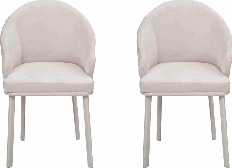 Moderne Esszimmer Weiße 2x Stühle Designer Küchen Polster Sitz Möbel