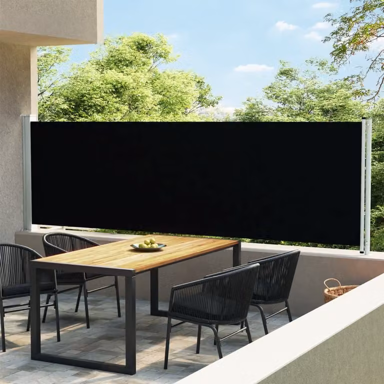 Maison Exclusive - Tenda da sole laterale estensibile 140x600 cm, nera