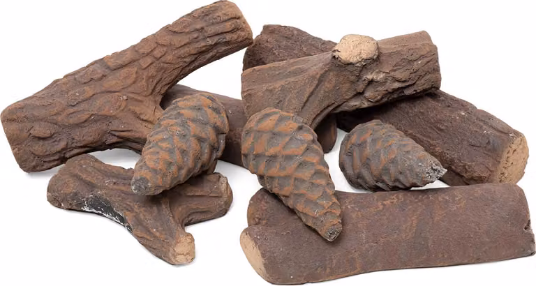 set di 9 pezzi di legna in Vetroceramica per il vostro camino a bioetanolo o a gel Legno in Vetroceramica
