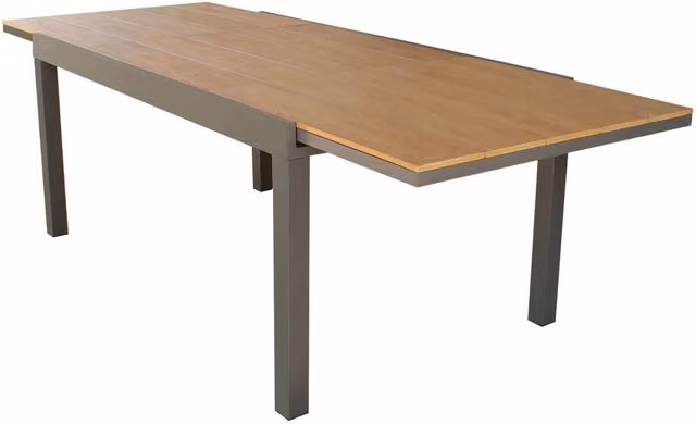 Tavolo Cayman Allungabile 160/240x95x75 h cm in Alluminio Taupe