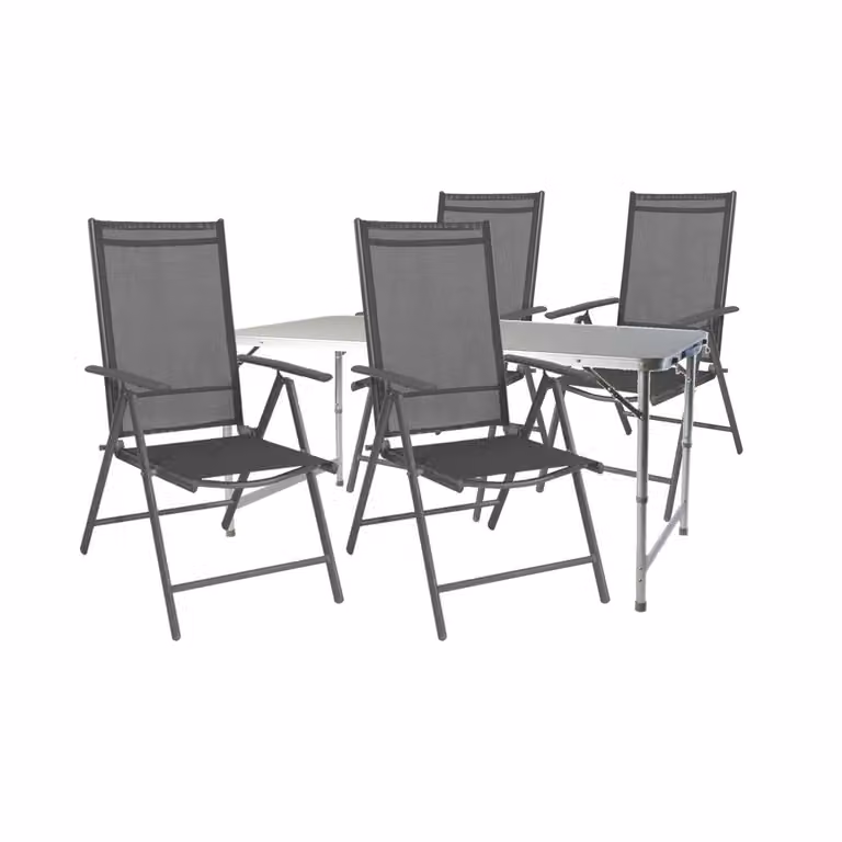 Set di sedie da campeggio per esterni, 5 pezzi