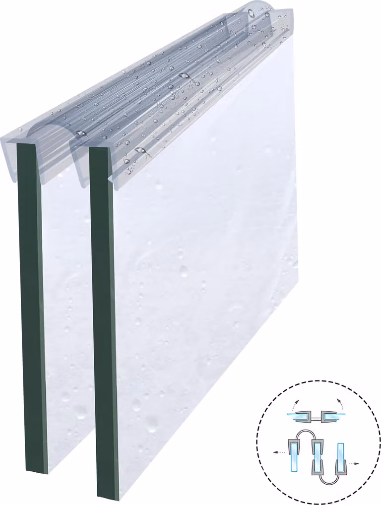 Guarnizione per doccia Guarnizione per box doccia DK11 (4mm - 5mm) - 110cm Guarnizione di ricambio per box doccia