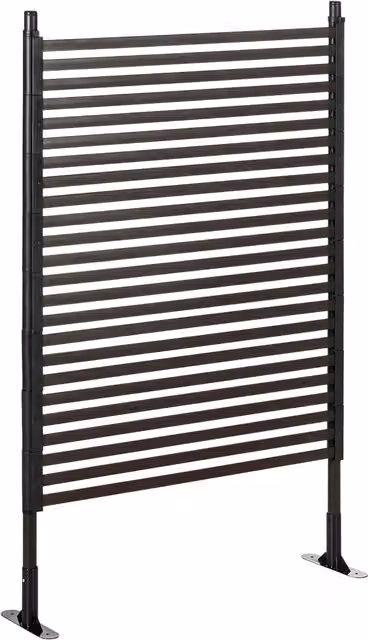 Recinzione divisorio da giardino modulabile autoportante Outsunny in acciaio, Marrone, L 93 x P 22 x H 150 cm