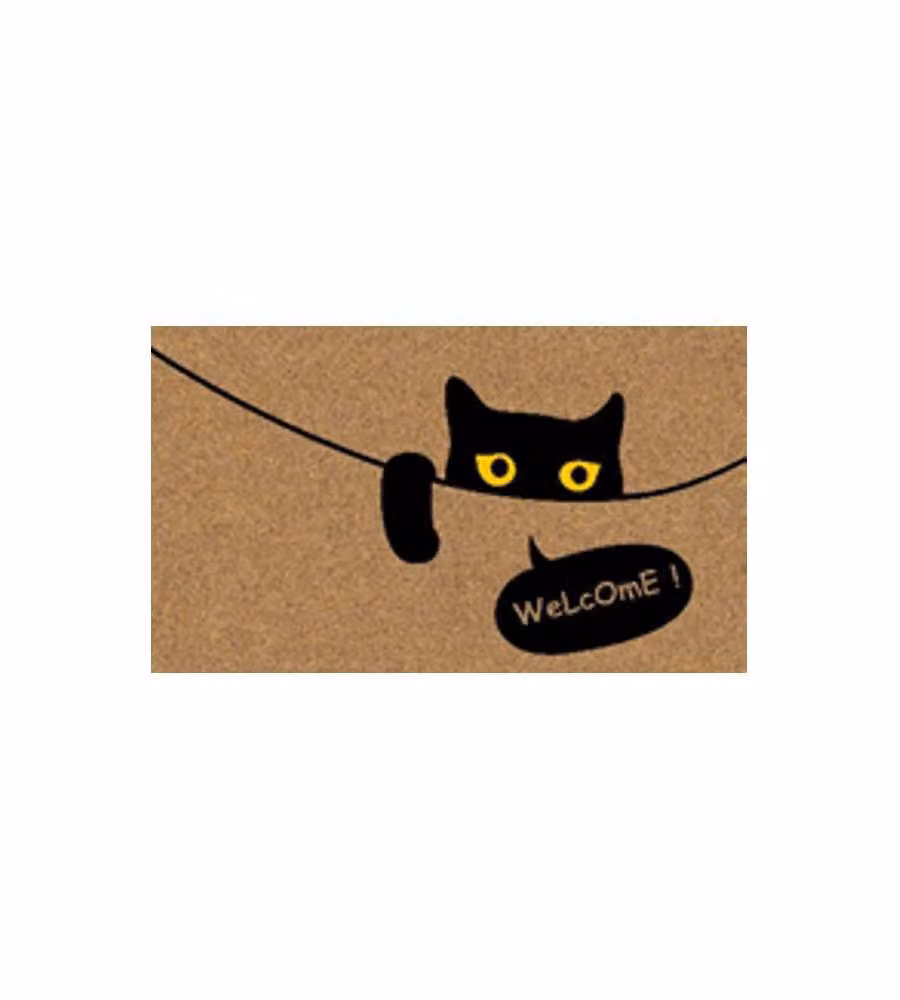 Zerbino Cocco/Pvc Gatto Nero Cm 40X 70 Xtra 11698