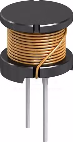1x Induttore: filo 82uH, 2,3A, montaggio a foro passante, 89mΩ, tolleranza 10%, dimensioni Ø12,5x10,8mm, codice 09HCP-820K-50, induttore verticale