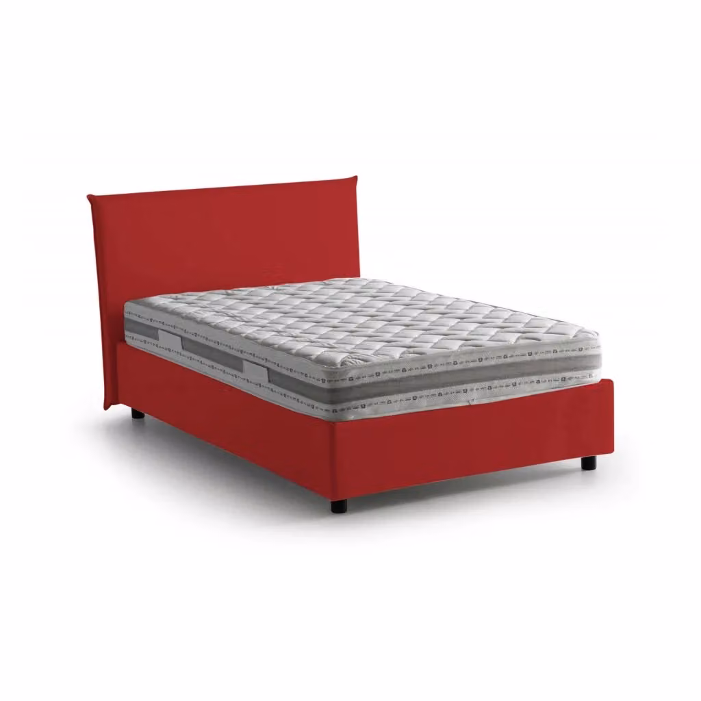 Letto Alush Talamo Italia con Materasso Incluso, Rosso, L/P/H: 120 x 200 x 35 cm – 2