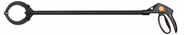 Pinza per rifiuti in acciaio massiccio - manici ergonomici ad anello - 87,5 cm - 0,45 kg