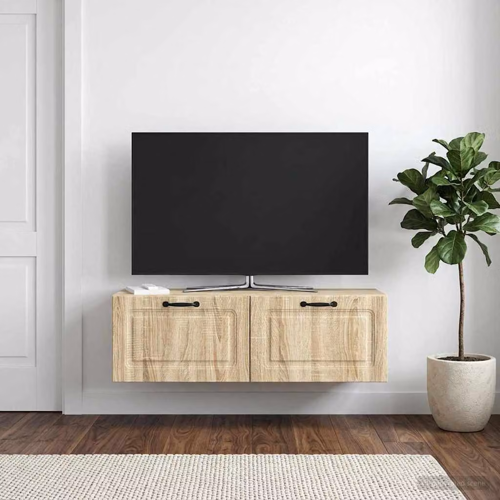 vidaXL Mobile Porta TV da Muro Moderno in Rovere Sonoma, L 98 x P 31 x H 30 cm