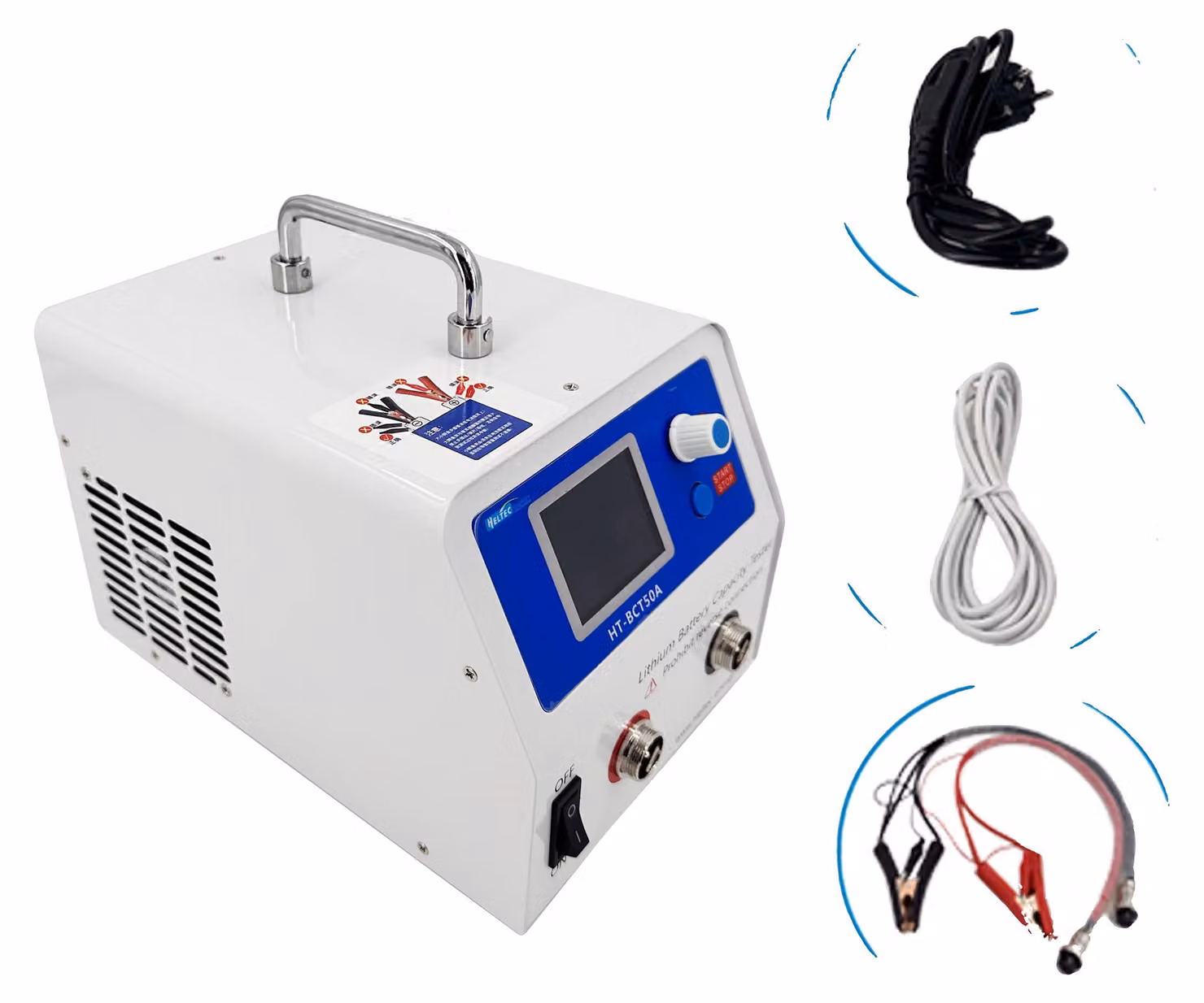 Tester di capacità della batteria, intervallo di carica regolabile, elevata precisione, HT-BCT50A