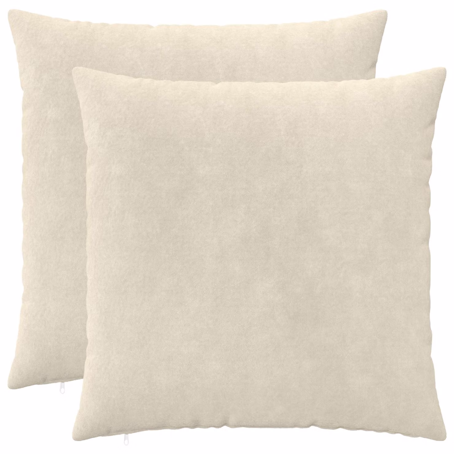 Set di 2 cuscini vidaXL HEERLEN in microfibra beige con fodera lavabile