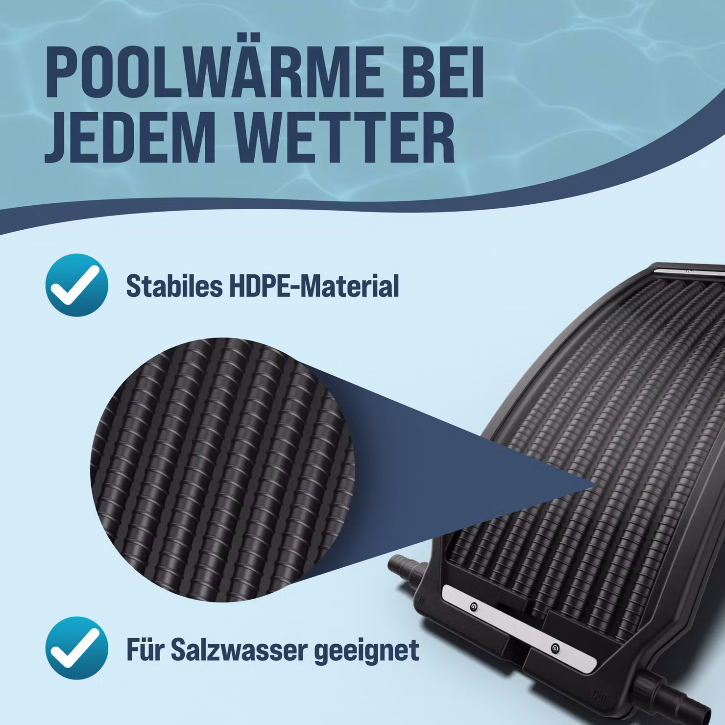 Set di 3 pannelli solari Monzana per il riscaldamento della piscina in alluminio e policarbonato, colore antracite e nero, L: 110 cm, P: 69 cm, H: 14 cm – 4